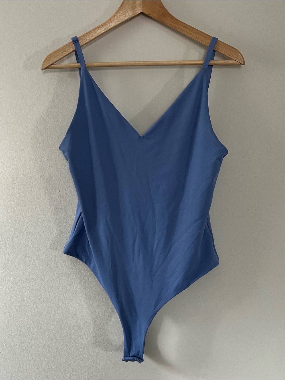 Reoria Classic Womens Blue One-Piece Bodysuit Large